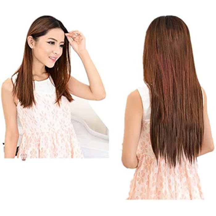 DILLARDS 60Cm Brown Secret Halo Hair Extensions Long Straight Hidden Hair Extension Synthetic Hairpieces For Women Heat Resistant Fiber - Image 5